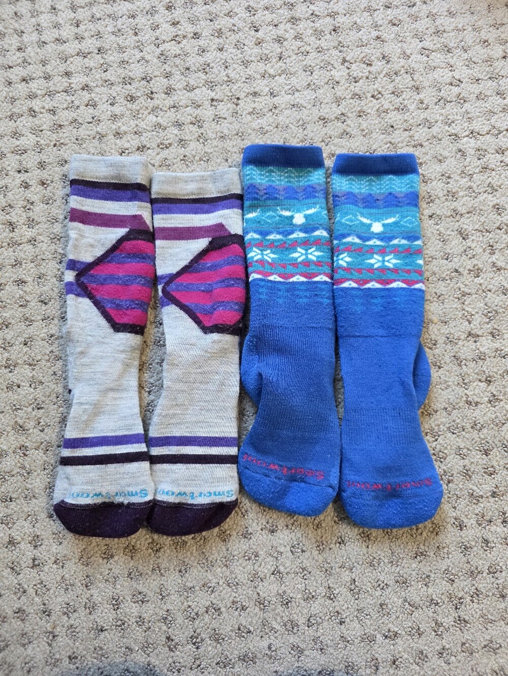 Smartwool Kids Medium Washed Socks -2-Pair Pictured